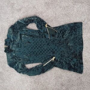 Balmain H&M velvet green dress, sz 4